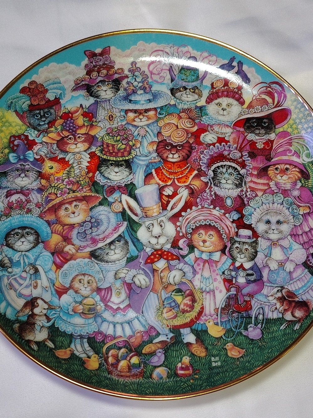 'Easter Purrade' Decorative Plate